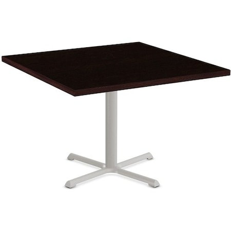 Special-T Table, Square, 42inx42inx29in, GrayBase/EspressoTop SCTSTAR24242GES